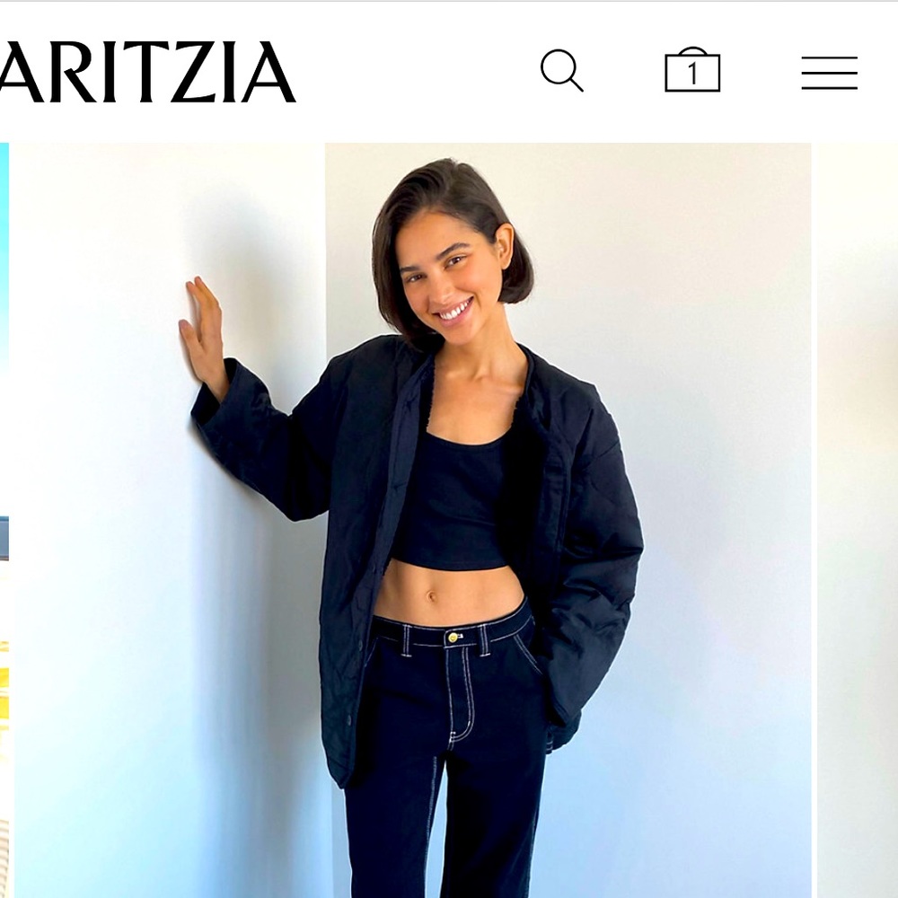 Aritzia tna black quilted Pratt jacket small